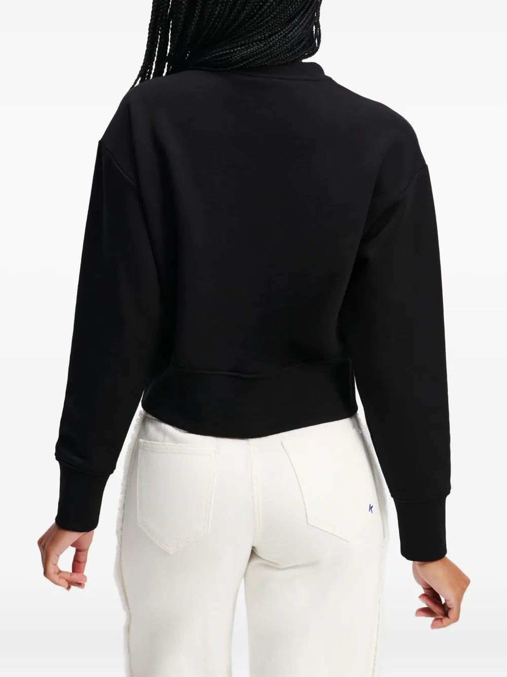 Karl Lagerfeld Jeans Sweater met monogram logo Zwart