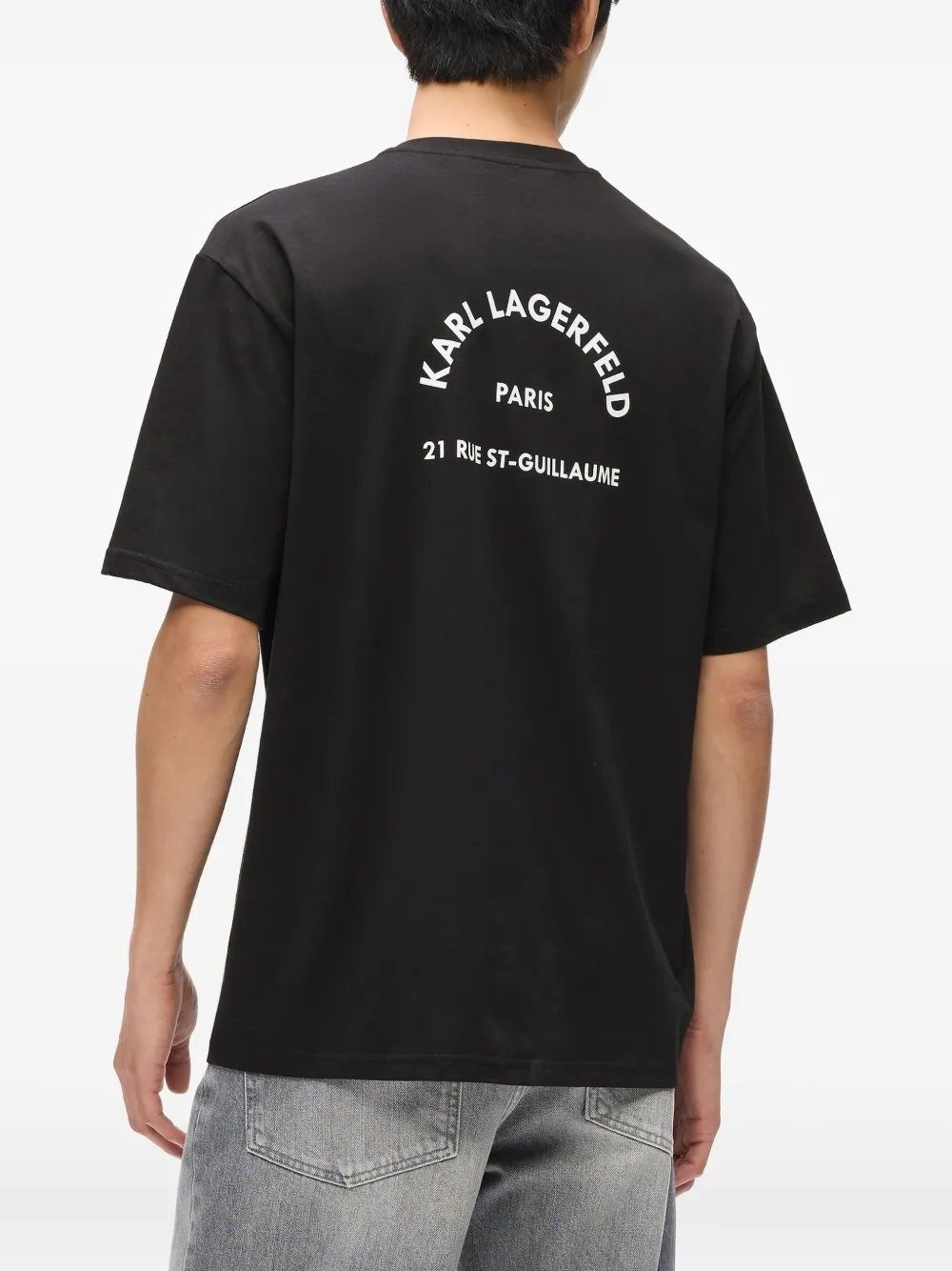 Karl Lagerfeld Rue St-Guillaume T-shirt Zwart