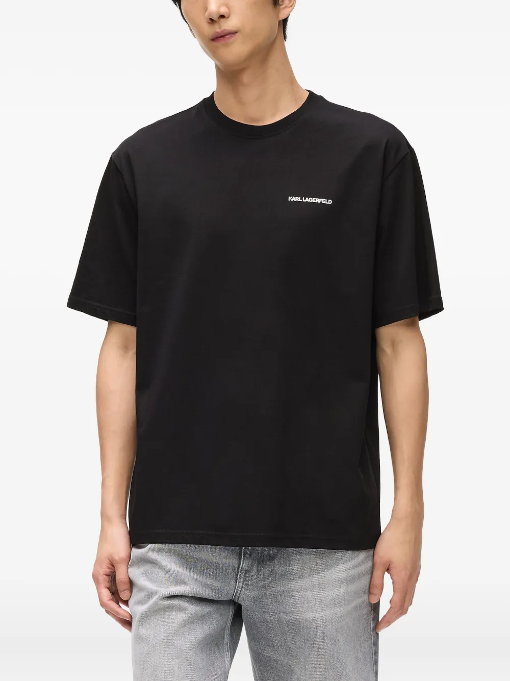 Karl Lagerfeld Rue St-Guillaume T-shirt Zwart