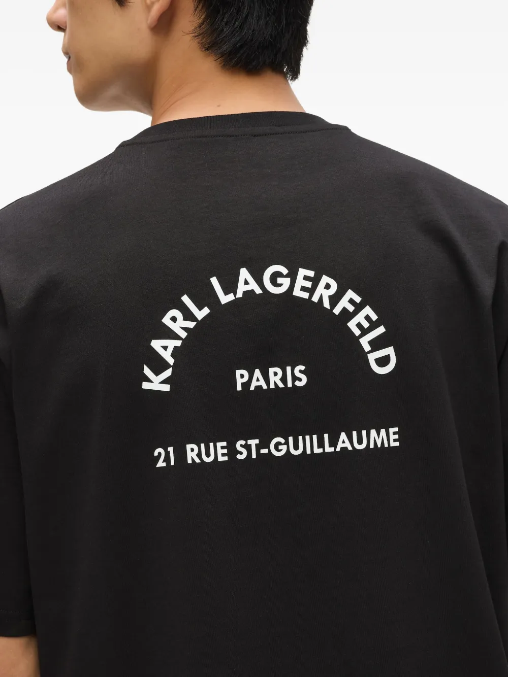 Karl Lagerfeld Rue St-Guillaume T-shirt Zwart