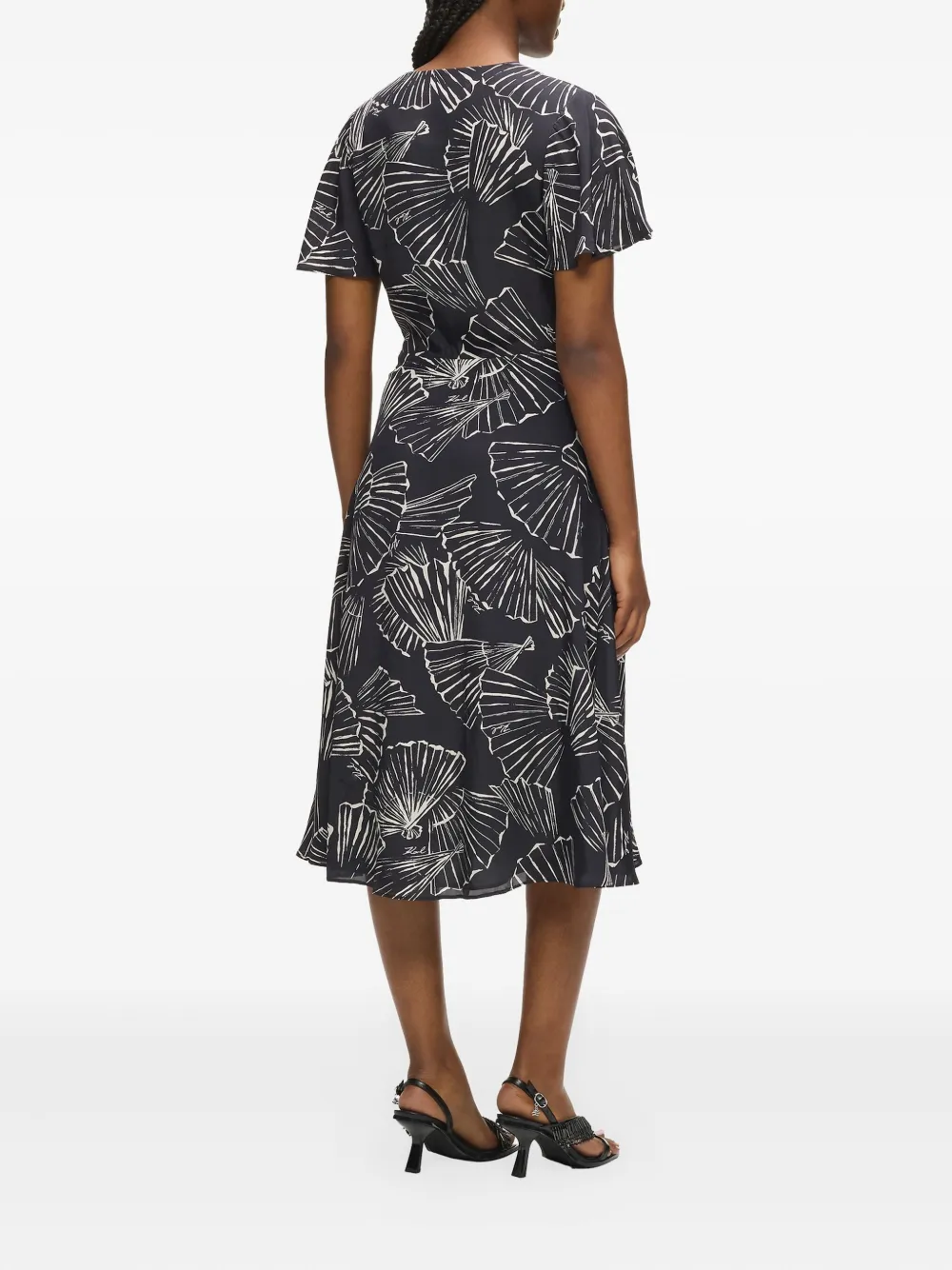 Karl Lagerfeld Jurk met V-hals Zwart