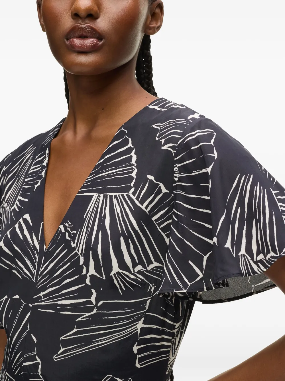 Karl Lagerfeld Jurk met V-hals Zwart