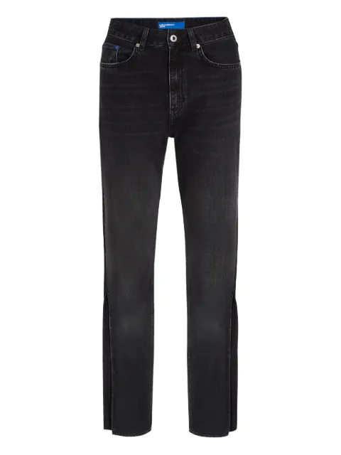 Karl Lagerfeld Jeans split-hem high-rise jeans
