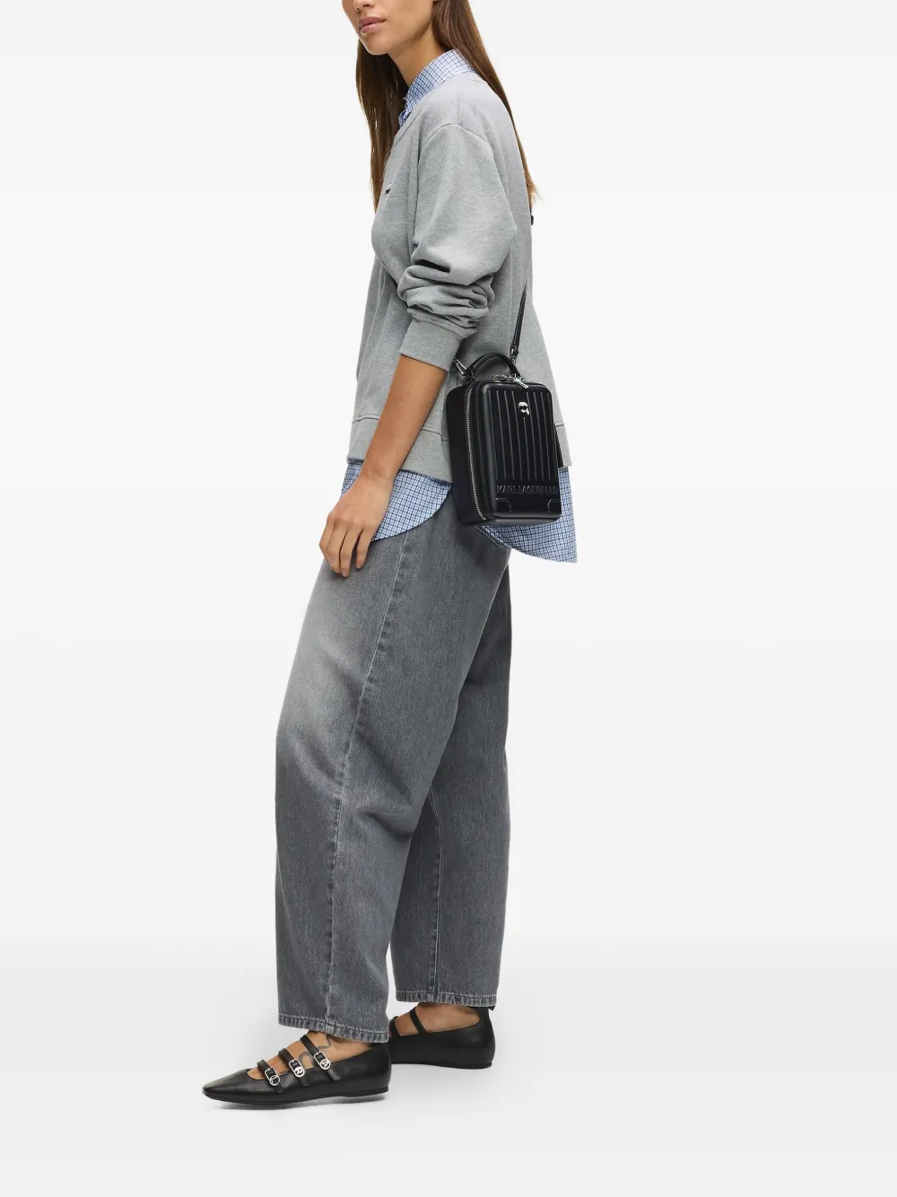 Karl Lagerfeld K Ikon Suitcase crossbodytas Zwart