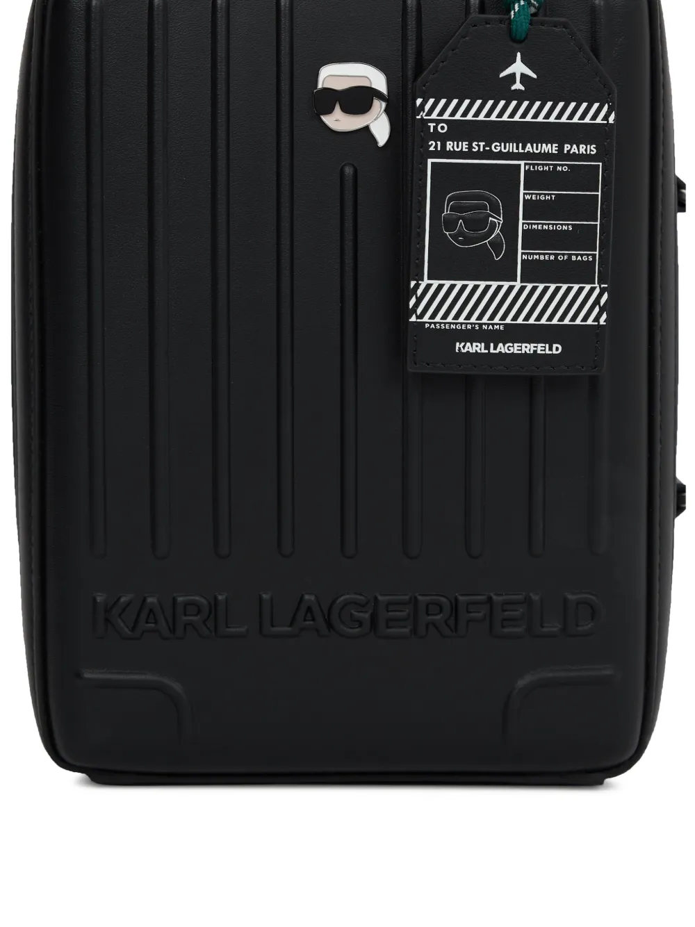 Karl Lagerfeld K Ikon Suitcase crossbodytas Zwart