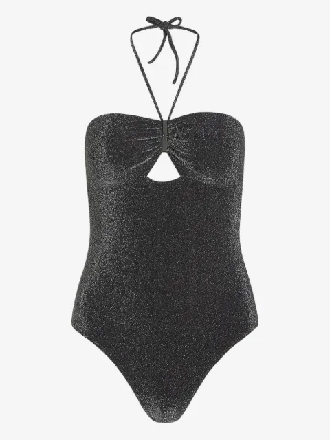 Karl Lagerfeld logo-plaque swimsuit