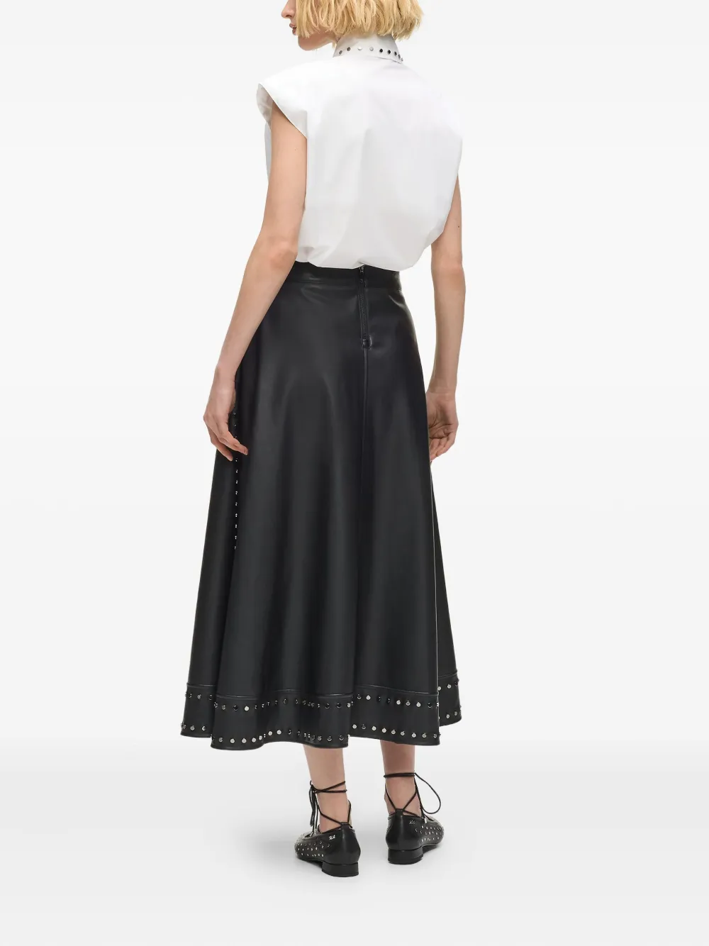 Karl Lagerfeld Rok verfraaid met studs Zwart