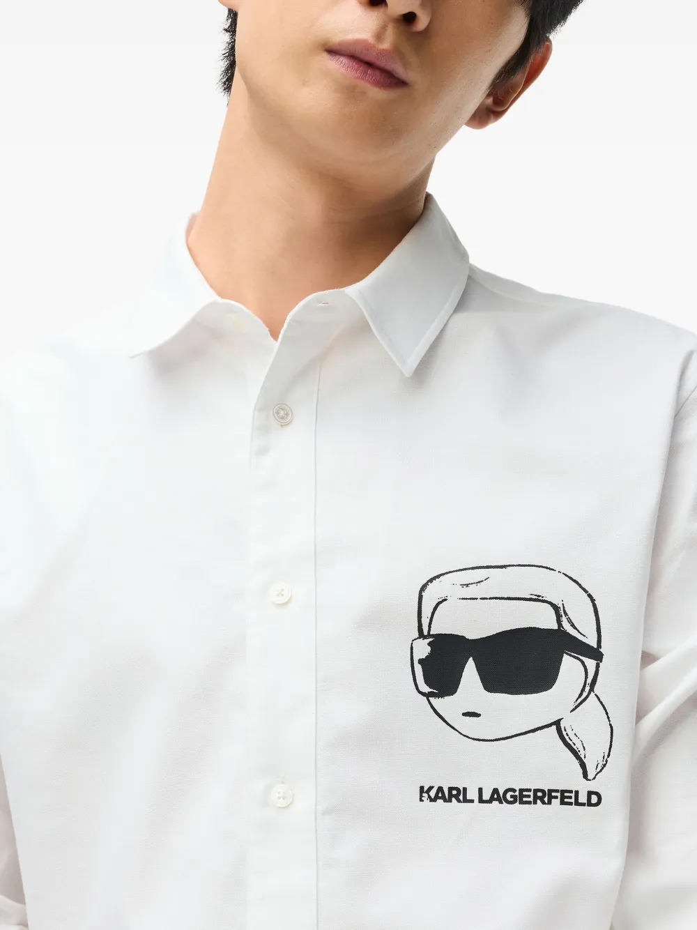 Karl Lagerfeld Ikon overhemd Wit