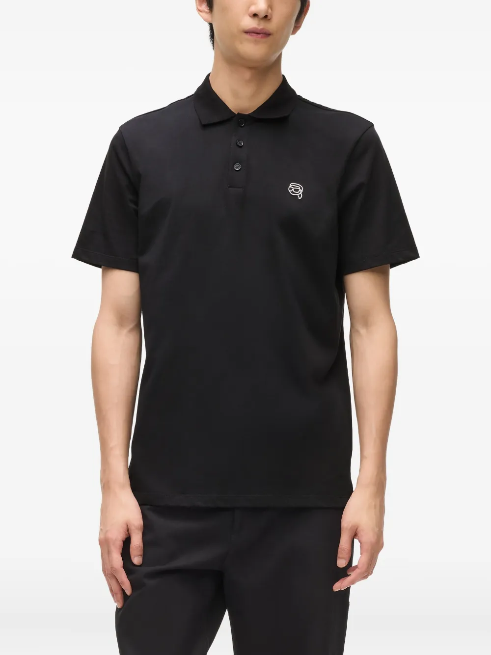 Karl Lagerfeld Ikon poloshirt Zwart
