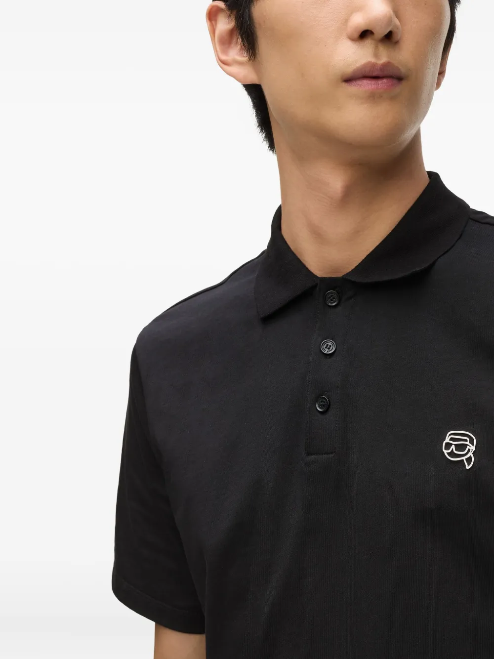 Karl Lagerfeld Ikon poloshirt Zwart