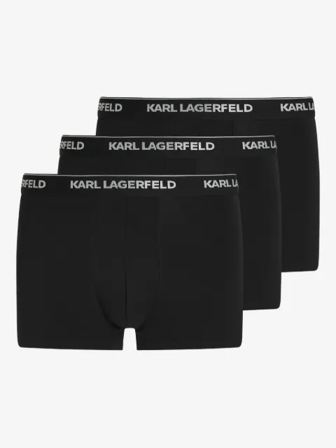 Karl Lagerfeld pack de tres bóxeres con logo en la pretina