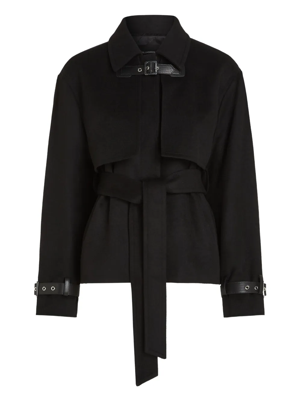 Karl Lagerfeld chamarra con cinturón | negro | Image 1