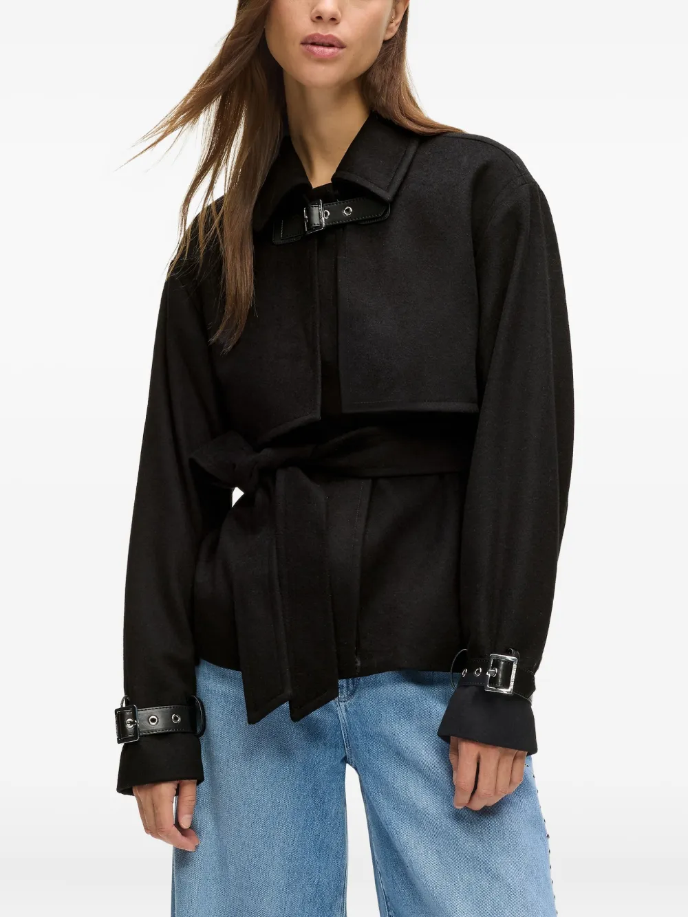 Karl Lagerfeld Jack met ceintuur Zwart