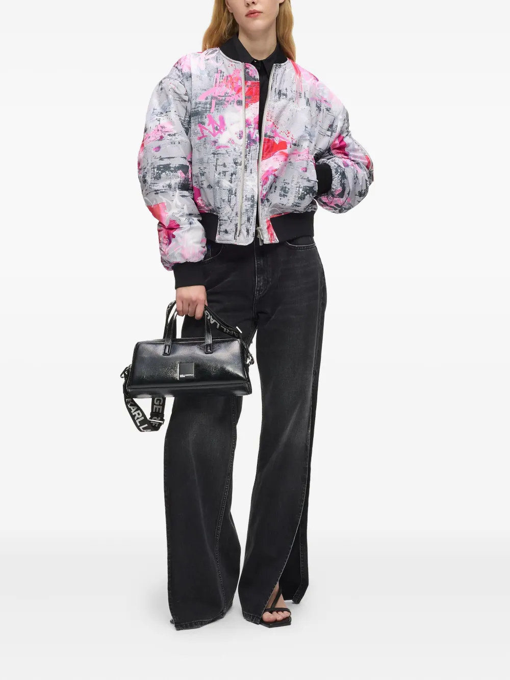 Karl Lagerfeld Jeans all-over print bomber jacket | Bomber Jackets | Image 2