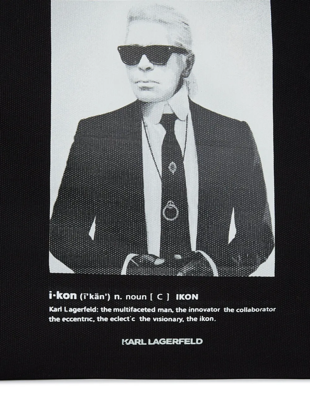 Karl Lagerfeld Shopper met print Zwart