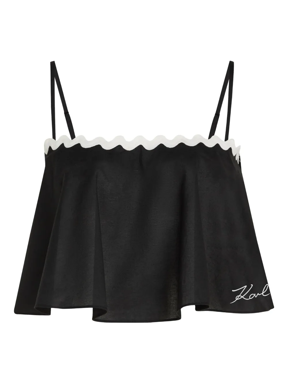 Karl Lagerfeld cropped top | Black | Image 1