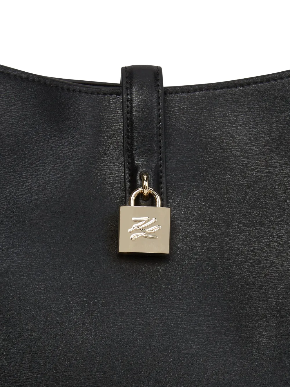 Karl Lagerfeld K Autograph shopper met hangslot Zwart