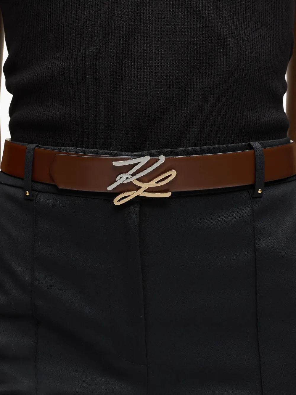 Karl Lagerfeld K Autograph omkeerbare riem Zwart