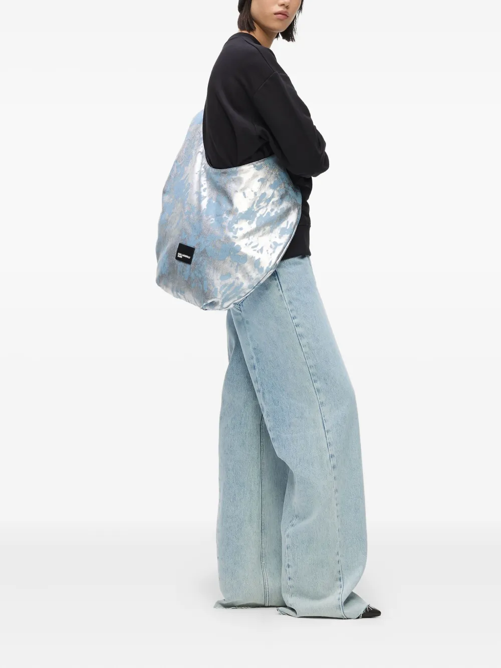 Karl Lagerfeld Jeans Spijker schoudertas - Zilver