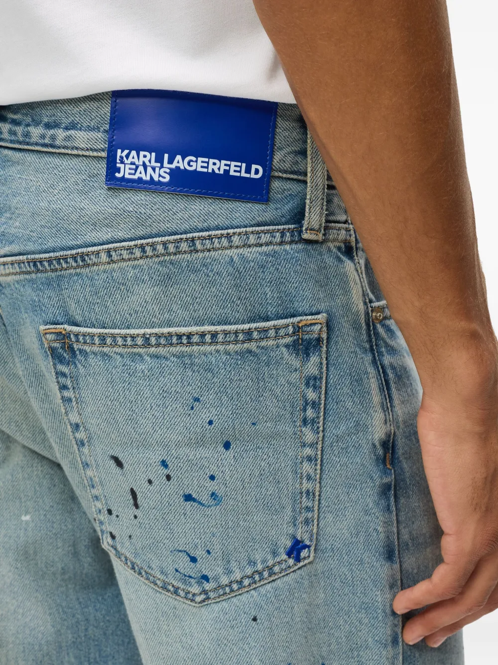 Karl Lagerfeld Jeans met logopatch Blauw