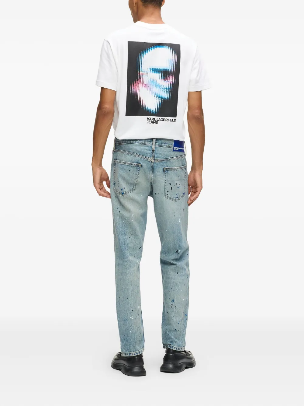 Karl Lagerfeld Jeans met logopatch Blauw