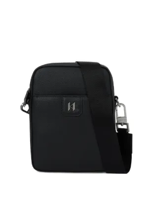 MM6 Maison Margiela レザーメッセンジャーバッグ | ブラック