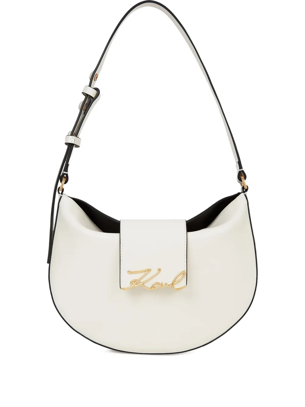 Karl Lagerfeld K/signature Shoulder Bag In Neutral