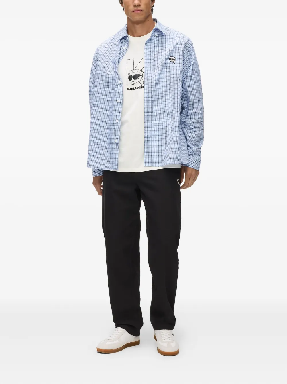 Karl Lagerfeld Ikon K-initial T-shirt - Wit