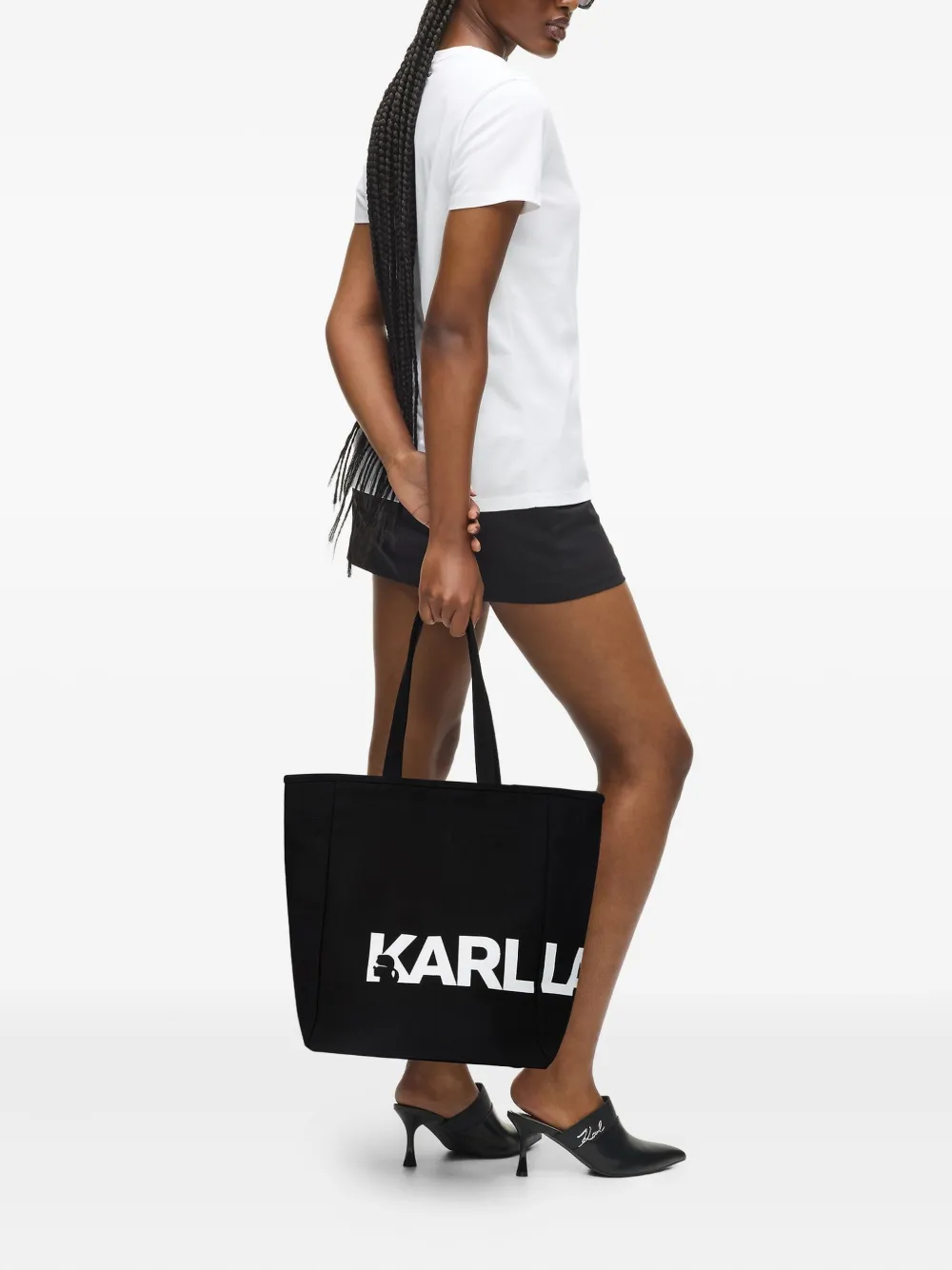 Karl Lagerfeld Shopper met logoprint - Zwart