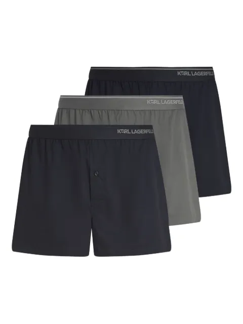 Karl Lagerfeld Ikon logo-waistband boxers (pack of three)