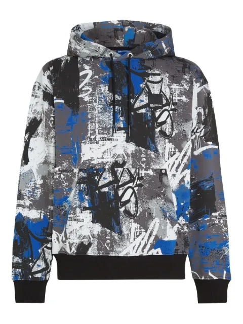 Karl Lagerfeld Jeans abstract-print hoodie