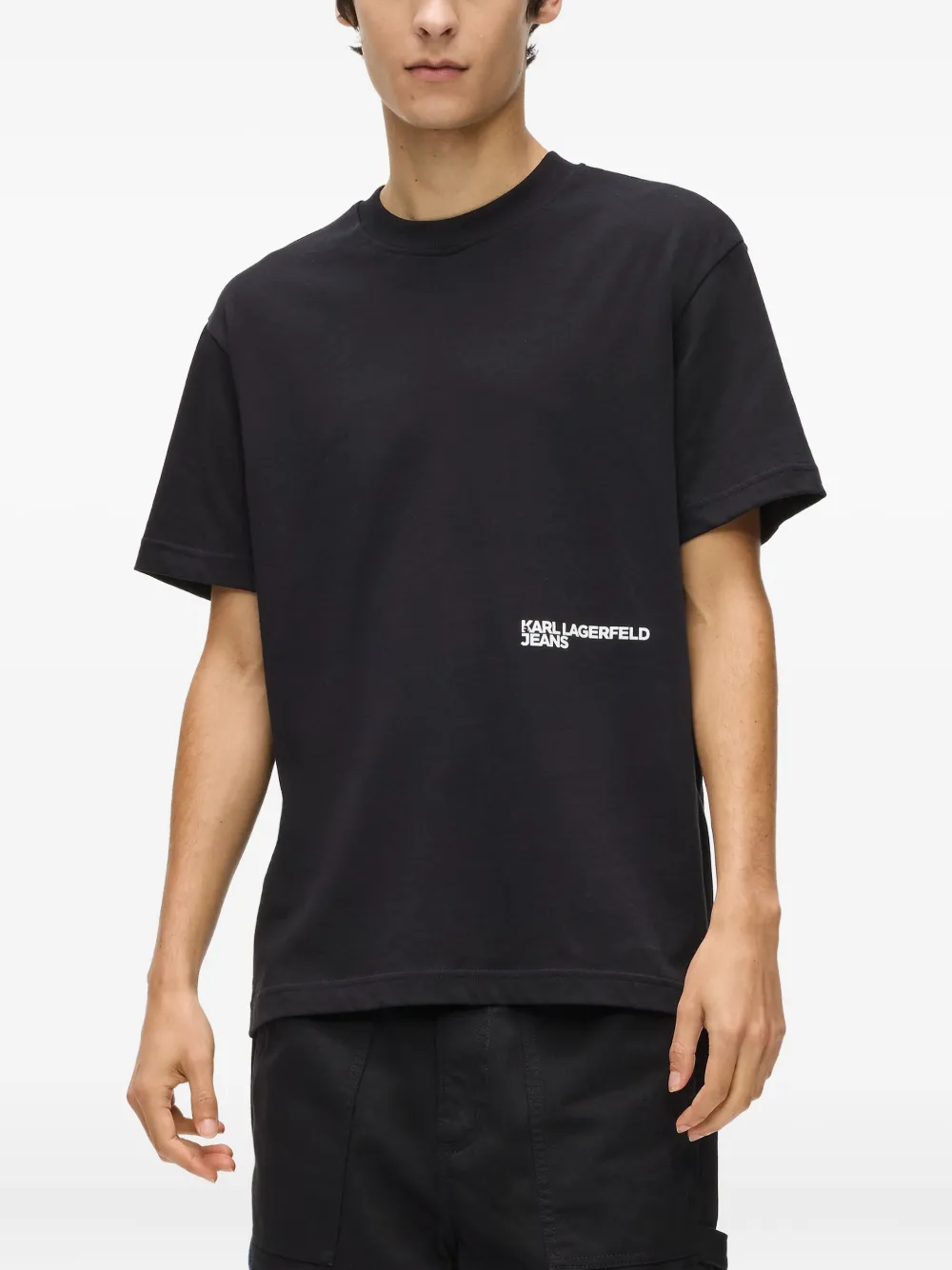 Karl Lagerfeld Jeans T-shirt met logoprint Zwart