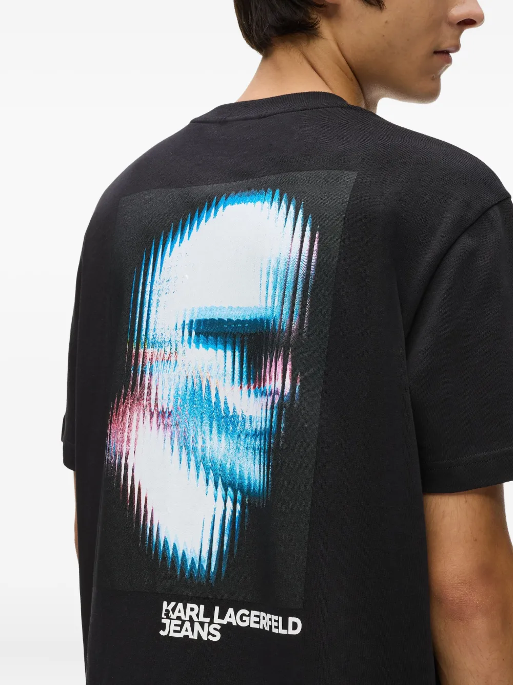 Karl Lagerfeld Jeans T-shirt met logoprint Zwart