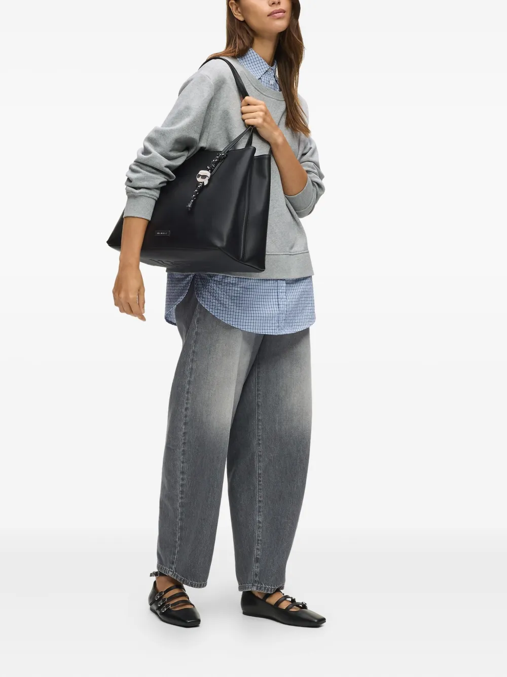 Karl Lagerfeld Grote Ikon shopper - Zwart