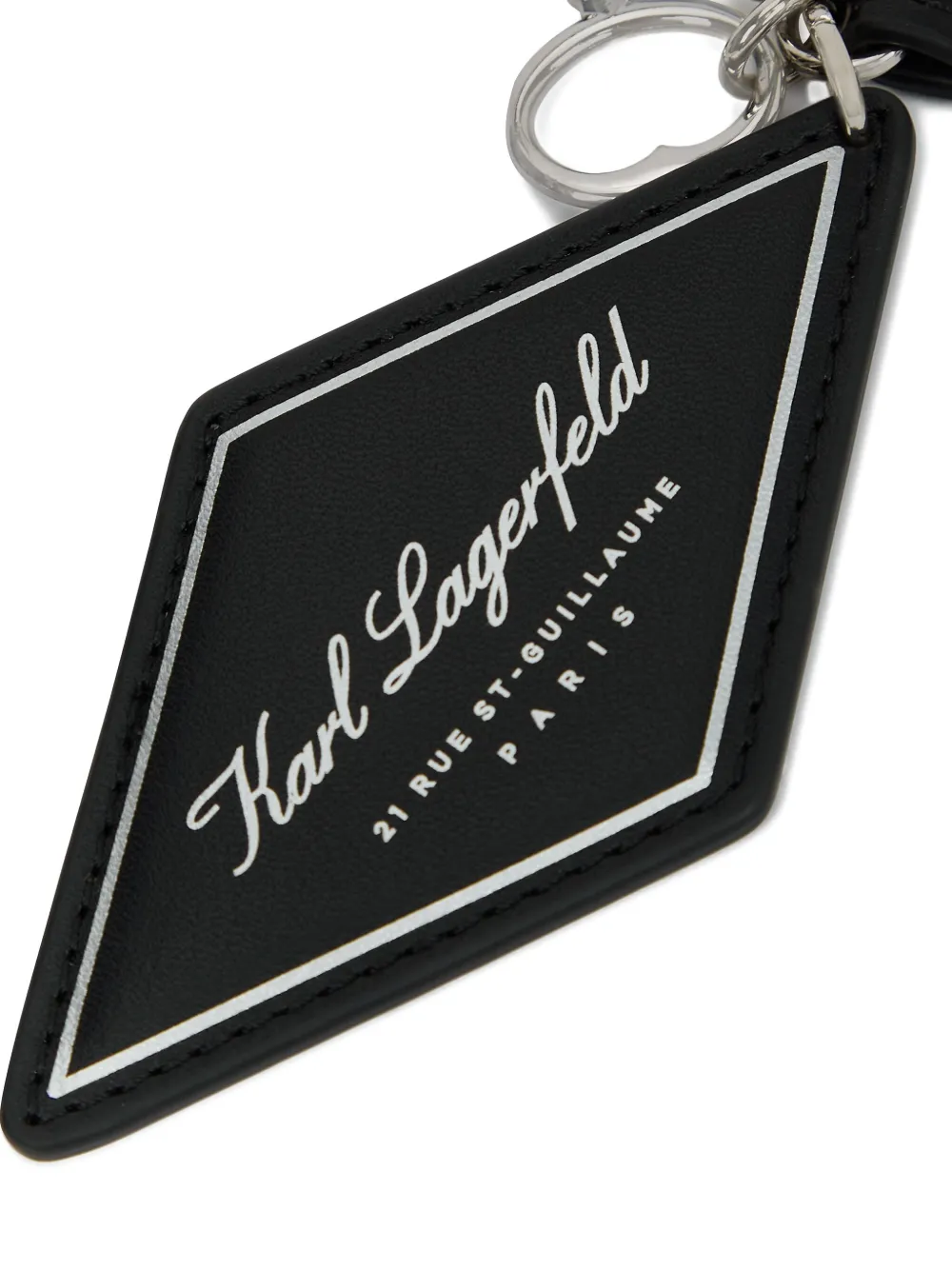 Karl Lagerfeld Sleutelhanger met logoprint Zwart