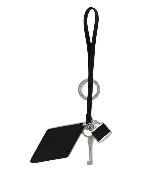 Karl Lagerfeld logo-print Keyring | Black | FARFETCH