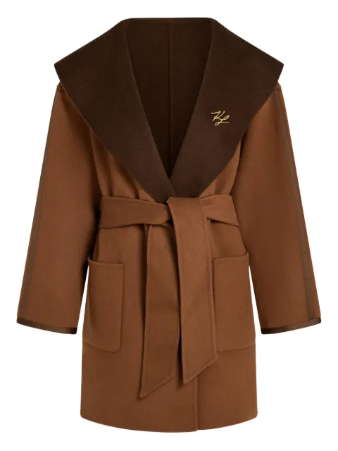 Karl Lagerfeld reversible belted coat