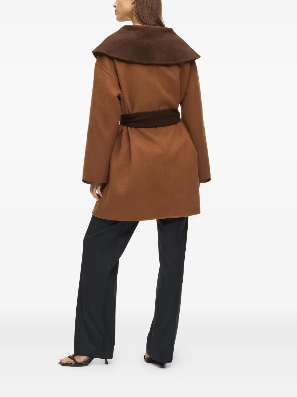 Karl Lagerfeld Mantel met ceintuur Bruin