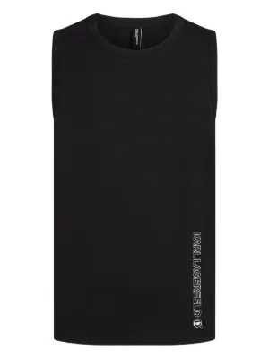 Karl Lagerfeld Logo Beach Tank Top | Black | FARFETCH AZ