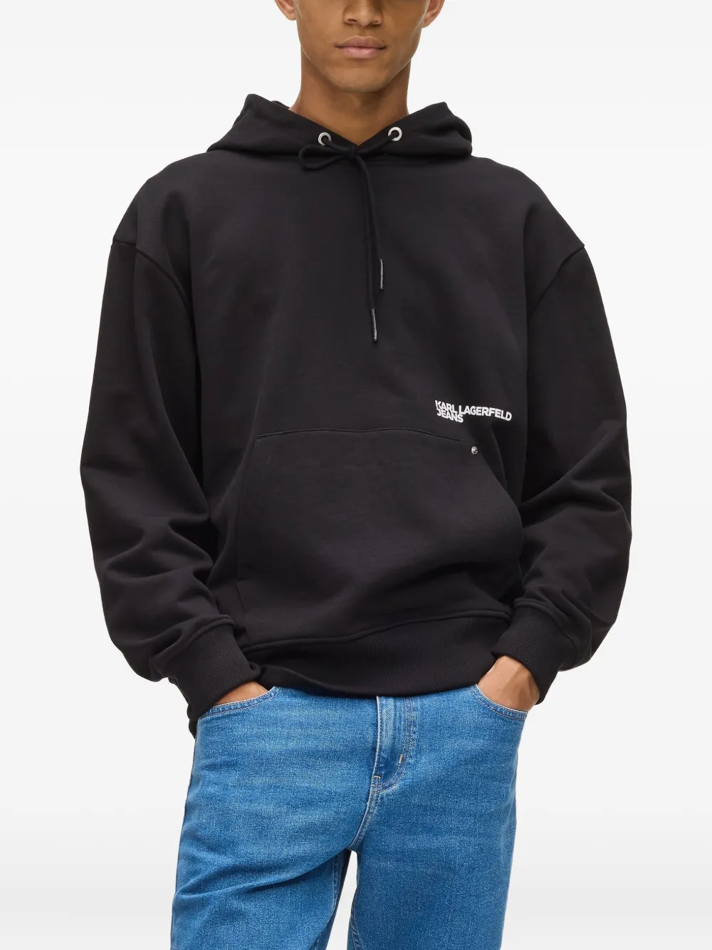 Karl Lagerfeld Jeans Hoodie met print Zwart