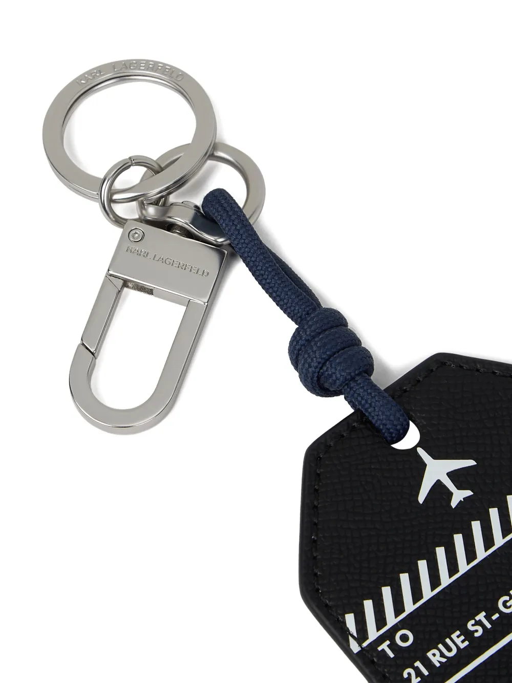Karl Lagerfeld Sleutelhanger met bagagelabel Zwart