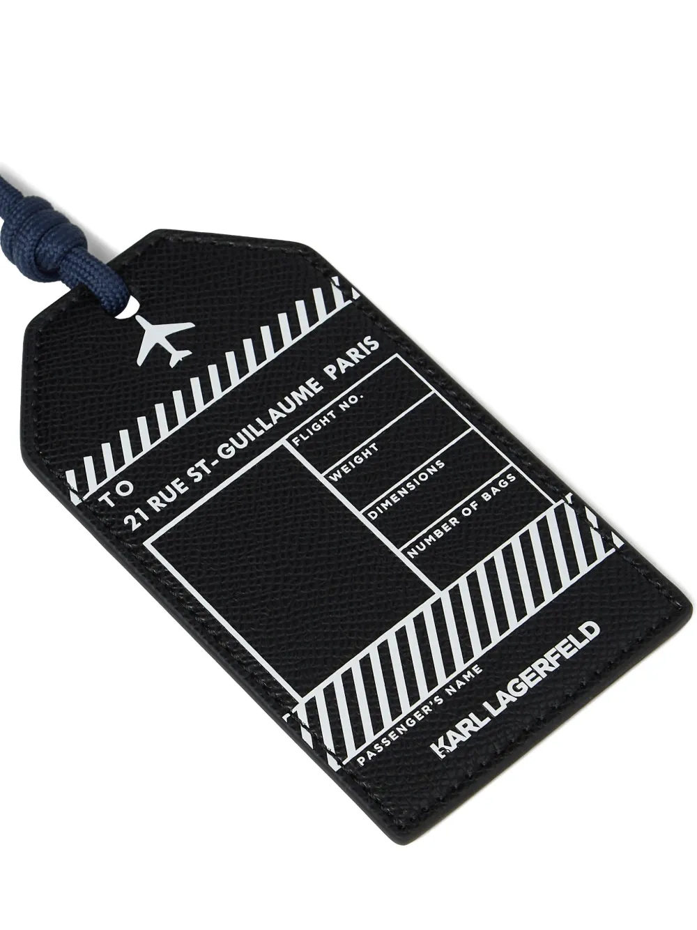 Karl Lagerfeld Sleutelhanger met bagagelabel Zwart