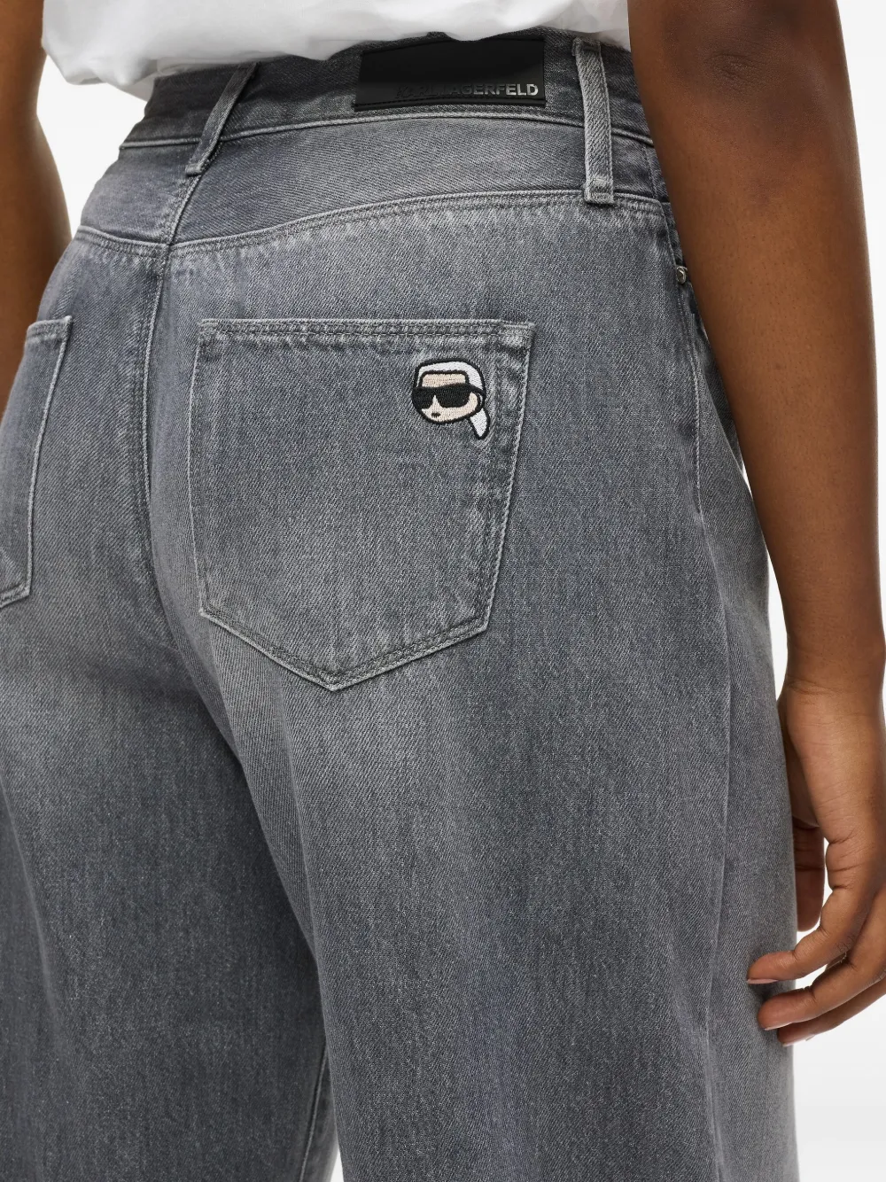 Karl Lagerfeld Ikon barrel jeans Grijs