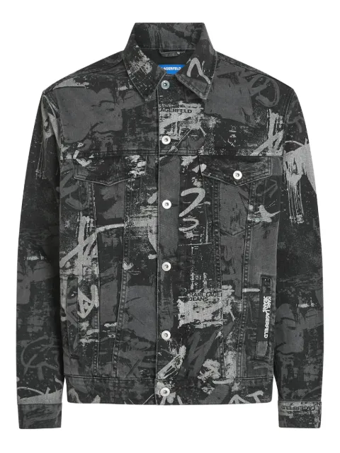 Karl Lagerfeld Jeans all-over-print denim jacket