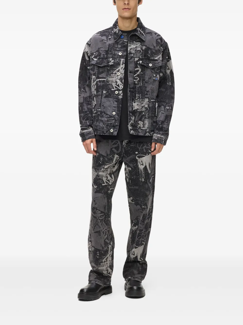 Karl Lagerfeld Jeans all-over-print denim jacket | Denim Jackets | Image 2