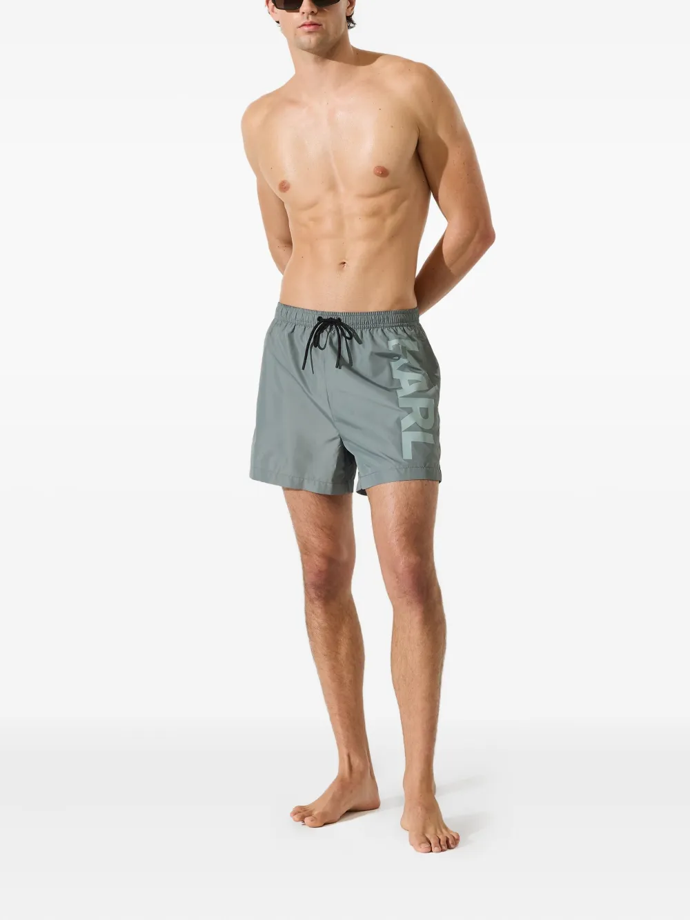 Karl Lagerfeld Shorts con logo - Verde