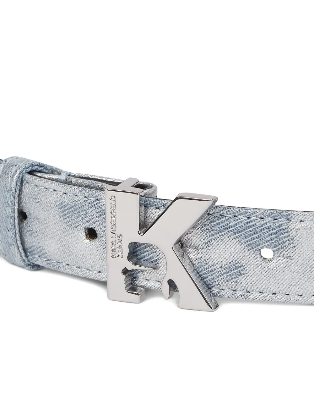 Karl Lagerfeld Jeans K-logo Belt In Blue