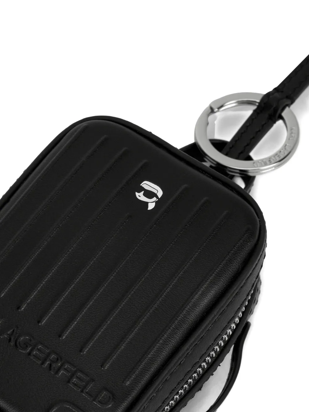 Karl Lagerfeld Ikon sleutelhanger voor koffer Zwart