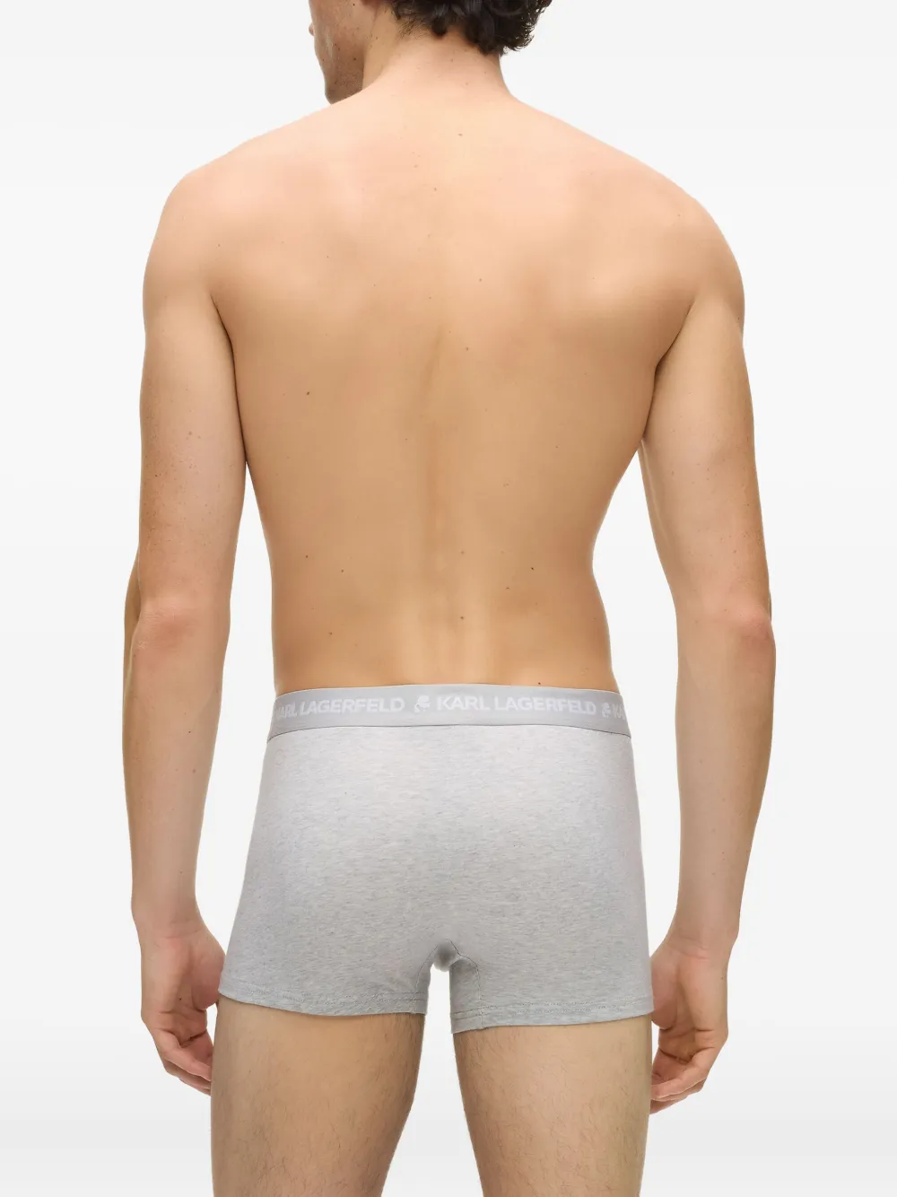 Karl Lagerfeld Drie boxershorts met logo Grijs
