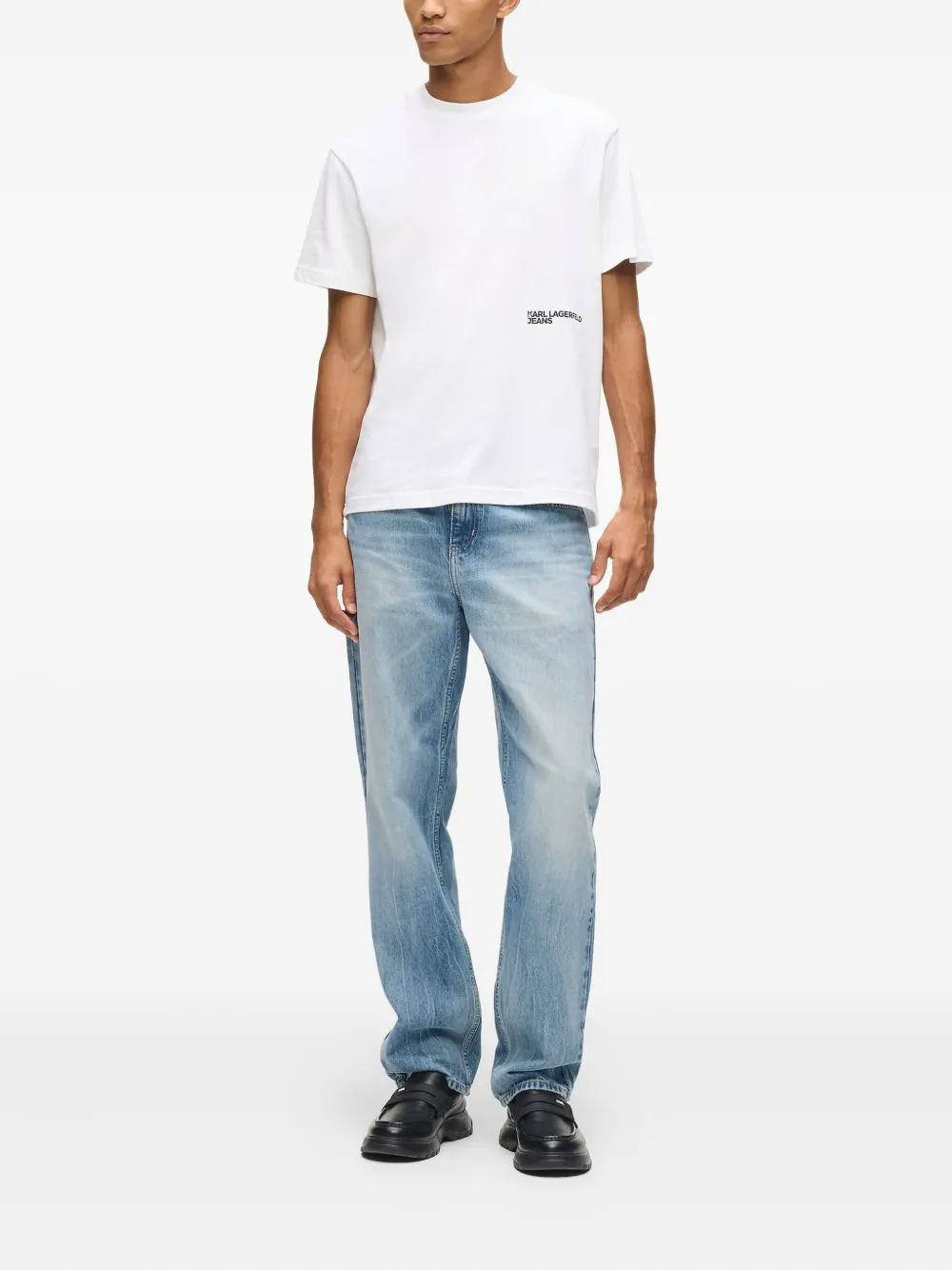 Karl Lagerfeld Jeans Jeans met logopatch - Blauw